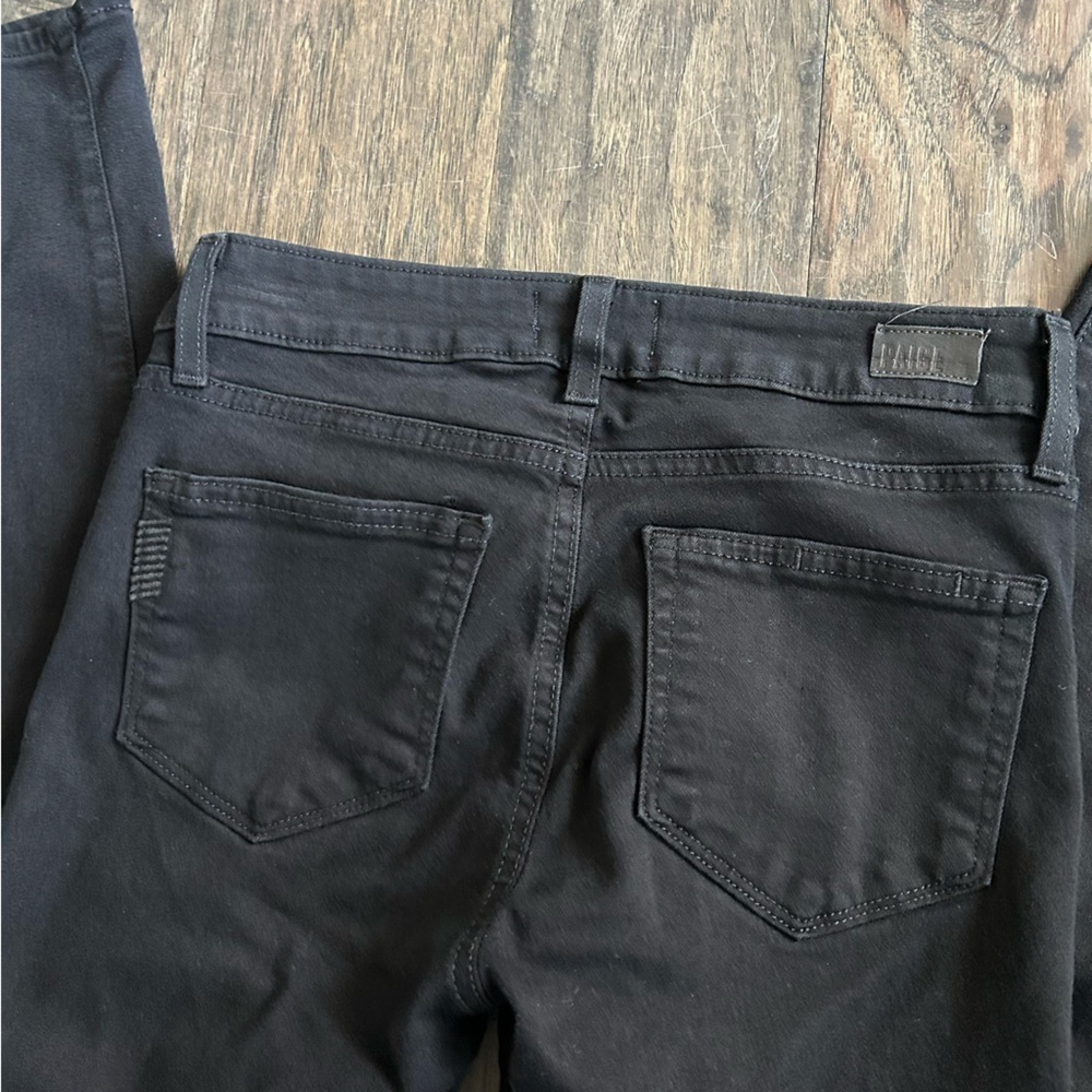 PAIGE Verdugo Crop Black Skinny Jeans 26 - Picture 5 of 5